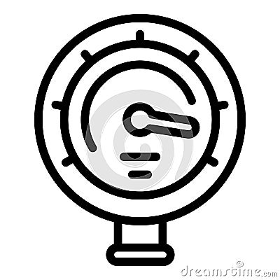 Manometer pressure icon, outline style Vector Illustration