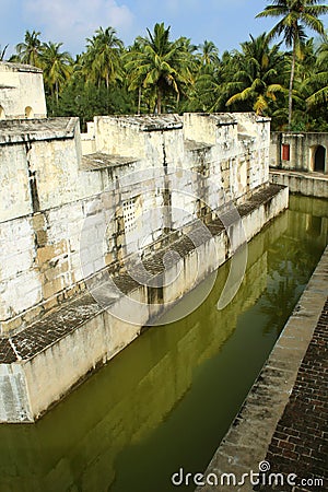 The Manora fort trench with battlement. Stock Photo