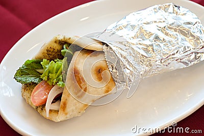 Manouche, Lebanese Food. Stock Photo