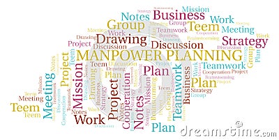 Manpower Planning word cloud. Stock Photo