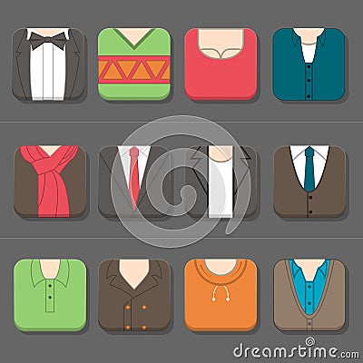 Mans Clothing Icon Vector Illustration