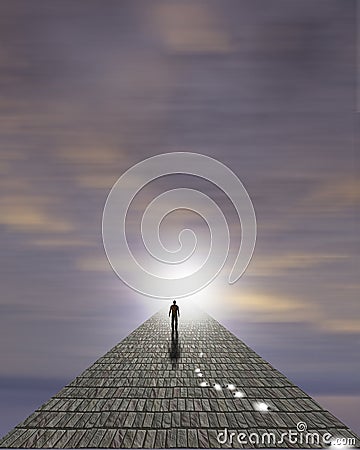 Mans Journey of the Soul Stock Photo