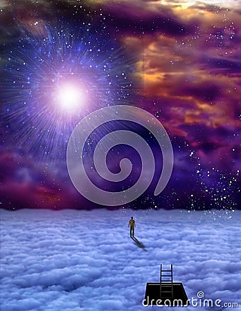 Mans Journey of the Soul Stock Photo