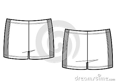 Mans swim wear vector template illustration Cartoon Illustration