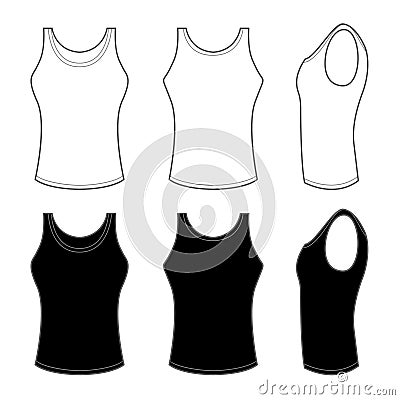 Mans Top Tank Vector Illustration