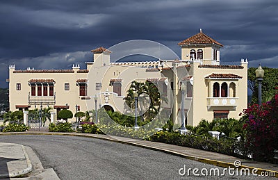 Mansion in the Caribbean Stock Photo