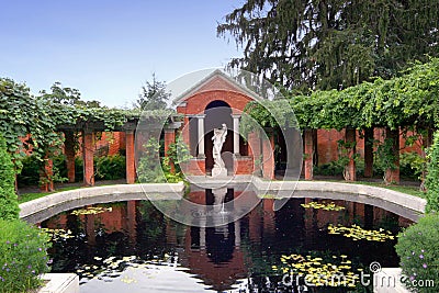 Mansion and gardens Stock Photo