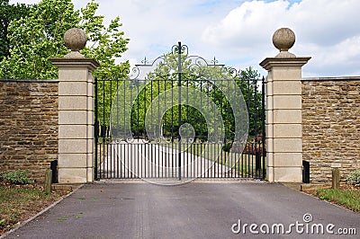 Mansion Gate Stock Photo