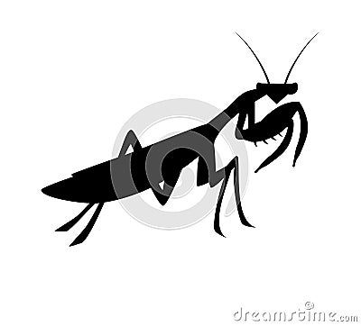 Mantis silhouette design Vector Illustration