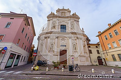 Church of St. Maurice, in Mantua Editorial Stock Photo