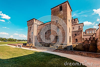 People visit Gonzaga Saint George castle - italian landscape and travel destinations - Mantua italy Editorial Stock Photo