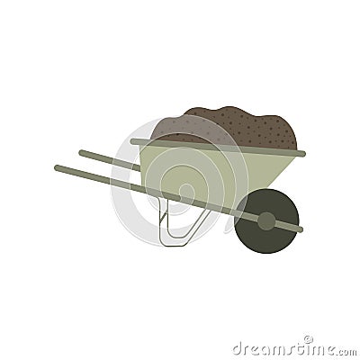 manual construction cart colored icon. Element of colored construction sign for mobile concept and web apps. Color manual construc Stock Photo