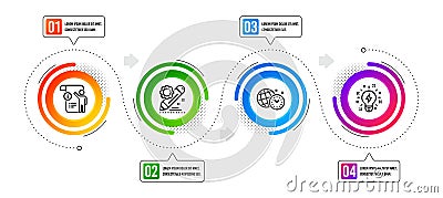 Manual doc, Project edit and Time management icons set. Inspiration sign. Project info, Settings, World clock. Vector Vector Illustration