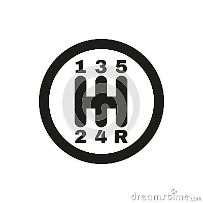 The manual gearshift icon. Car and transmission symbol. Flat Vector Illustration