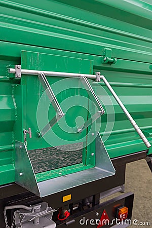 Grain Door Farm Trailer Stock Photo