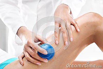 Manual lymphatic drainage Stock Photo