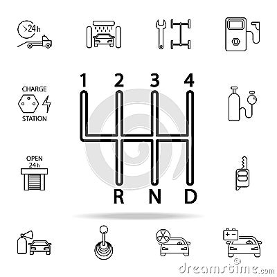 Manual Transmission icon. Cars service and repair parts icons universal set for web and mobile Stock Photo