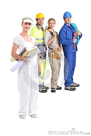 Manual workers Stock Photo