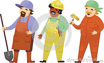 Manual workers Vector Illustration