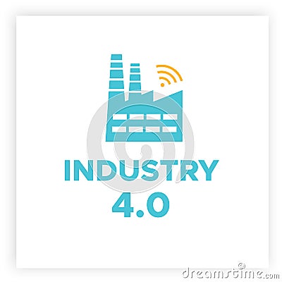 Manufacturing industry 4.0 revolution concept Vector Illustration