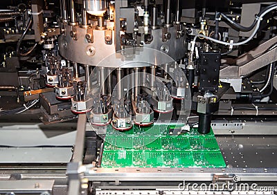 Manufacturing integrated circuits Stock Photo