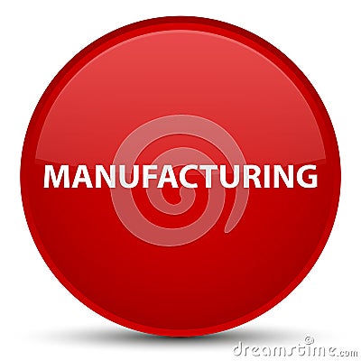 Manufacturing special red round button Cartoon Illustration