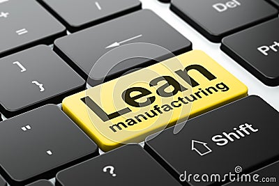 Manufacuring concept: Lean Manufacturing on computer keyboard background Stock Photo