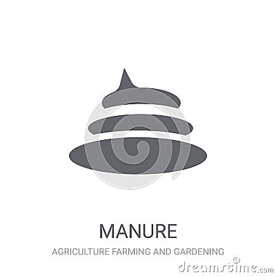 Manure icon. Trendy Manure logo concept on white background from Vector Illustration