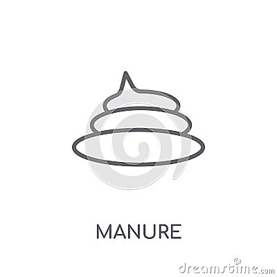 Manure linear icon. Modern outline Manure logo concept on white Vector Illustration