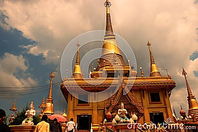 Many ancient pagodas in Thailand. Editorial Stock Photo