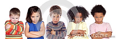 Many angry children Stock Photo