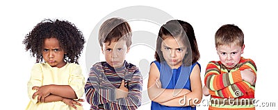 Many angry children Stock Photo