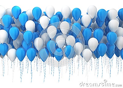 Many balloons Cartoon Illustration