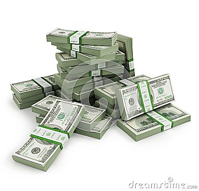 Many Bill stacks Stock Photo