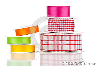 Many bright ribbons Stock Photo