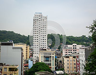 Many buildings at Halong city in Quang Ninh, Vietnam Editorial Stock Photo