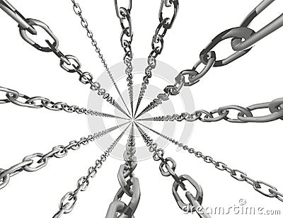 Many chains Stock Photo