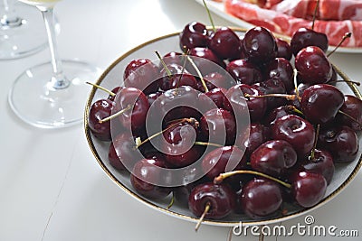 Many cherry fruit Stock Photo