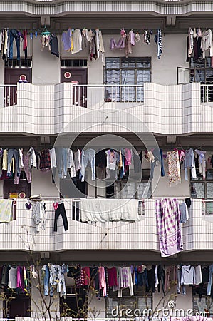 Chinese dormitory, apartment Stock Photo
