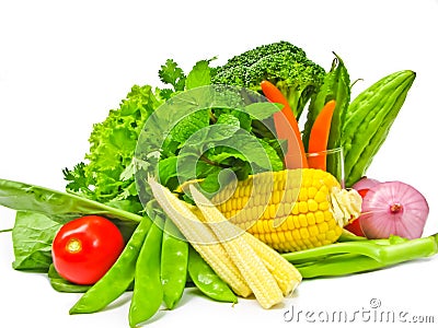 Many color of vegetables Stock Photo