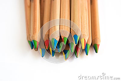 Many colored pencils Stock Photo