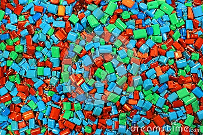 Many colorful capacitors as electronics background Stock Photo