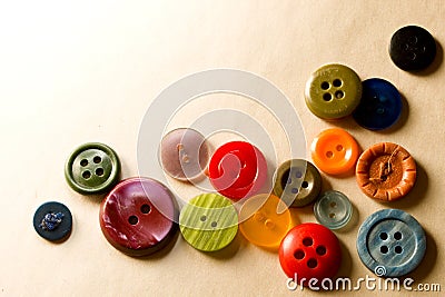 Many coloured buttons Stock Photo