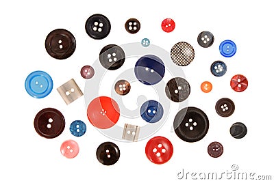 Many-coloured buttons Stock Photo