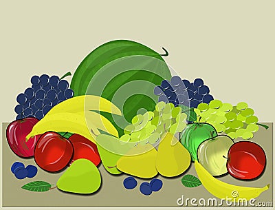 Many different fruits Stock Photo