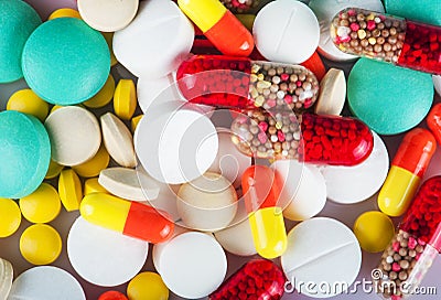 Many different medications Stock Photo