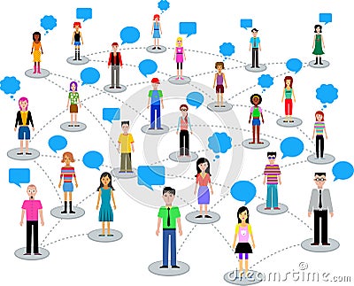 Many different people Vector Illustration