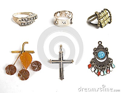 Many diffirent jewels Stock Photo