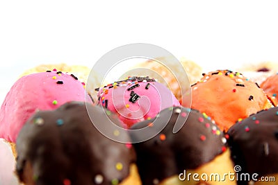 Many donuts flavor combinations. Stock Photo