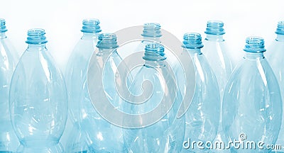 Many empty plastic bottles for recycling Stock Photo